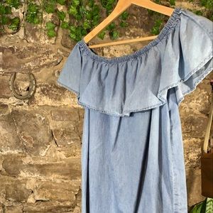 Off Shoulder Denim Dress